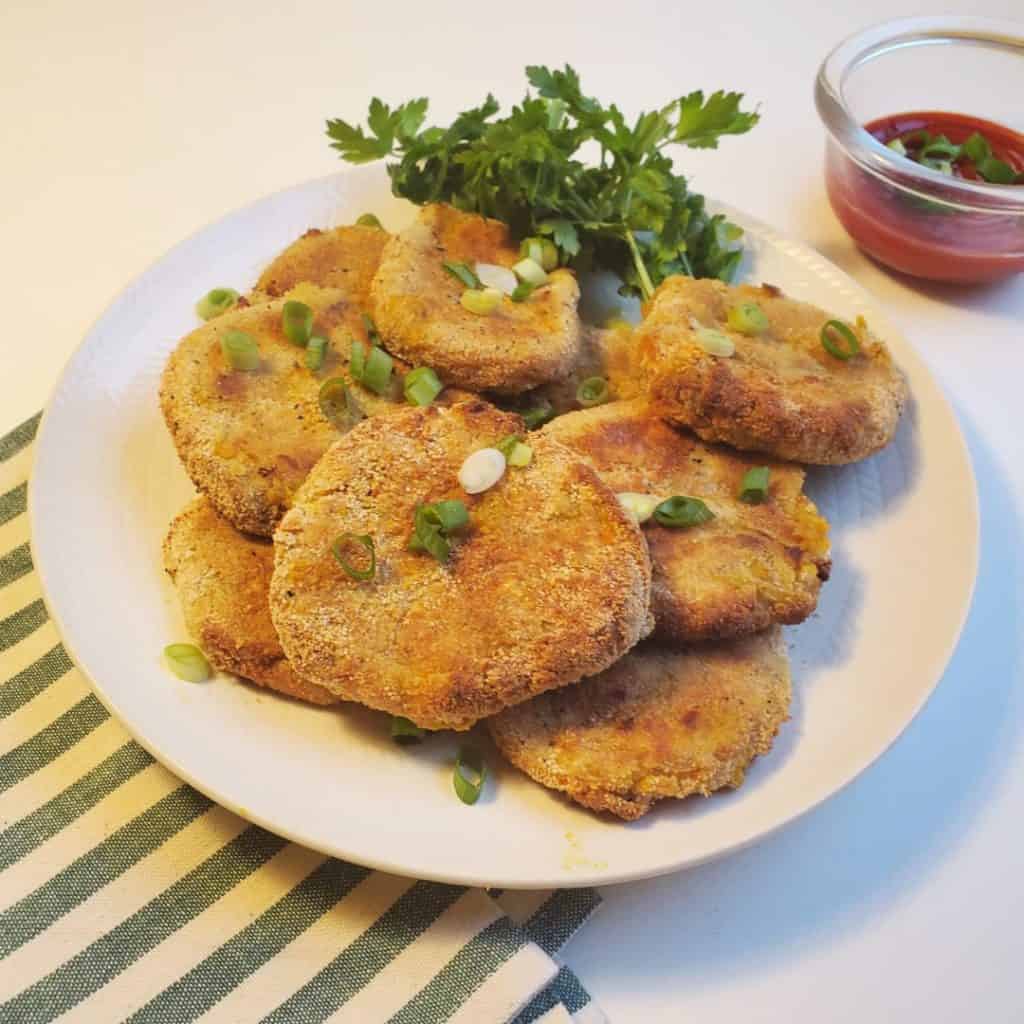 Curry Lamb Croquettes with scallions