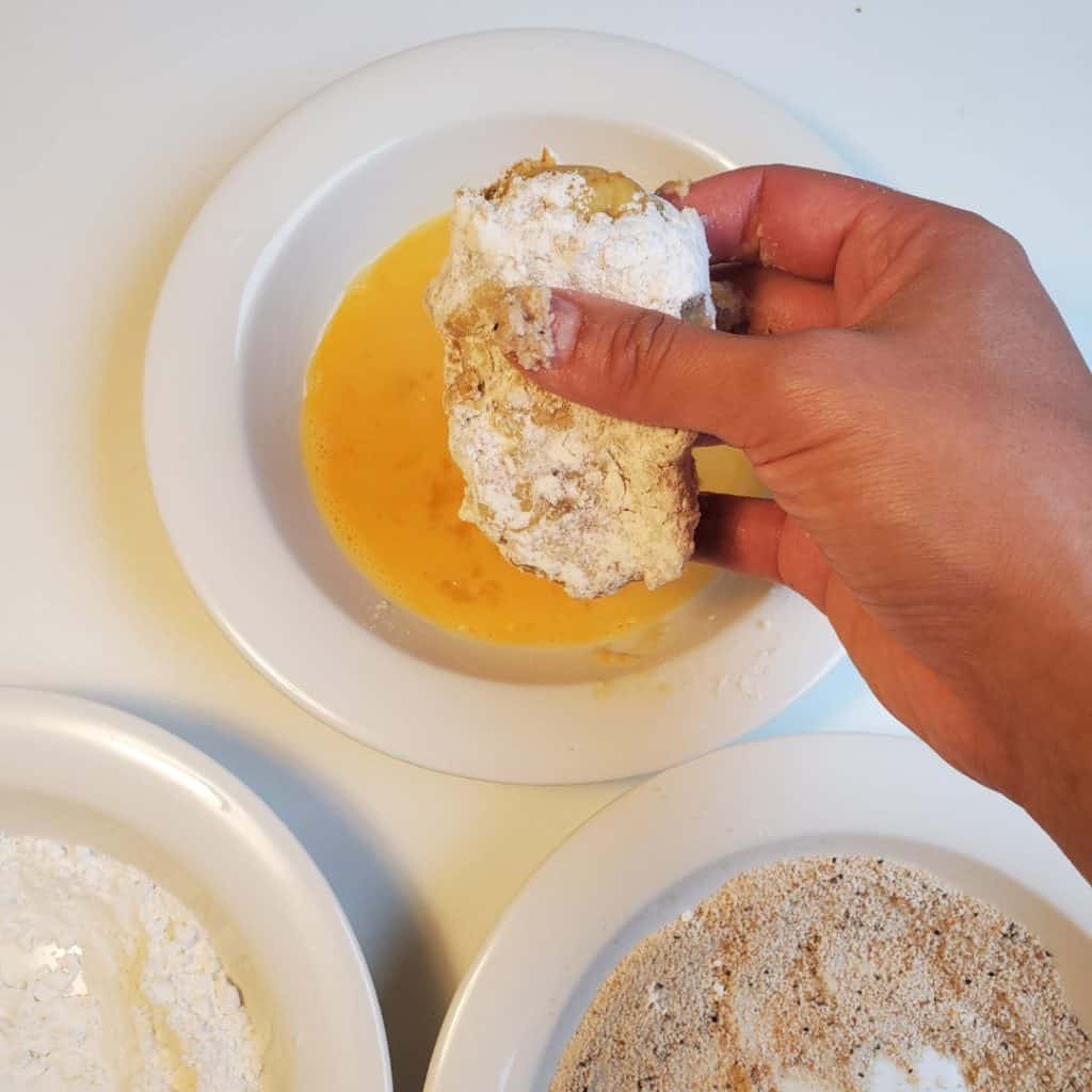 Breading Curry Lamb Croquettes for Recipe