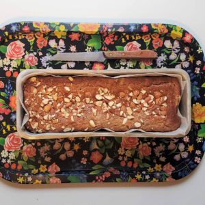 Finished-Banana-and-Almond-Cake-On-Tray
