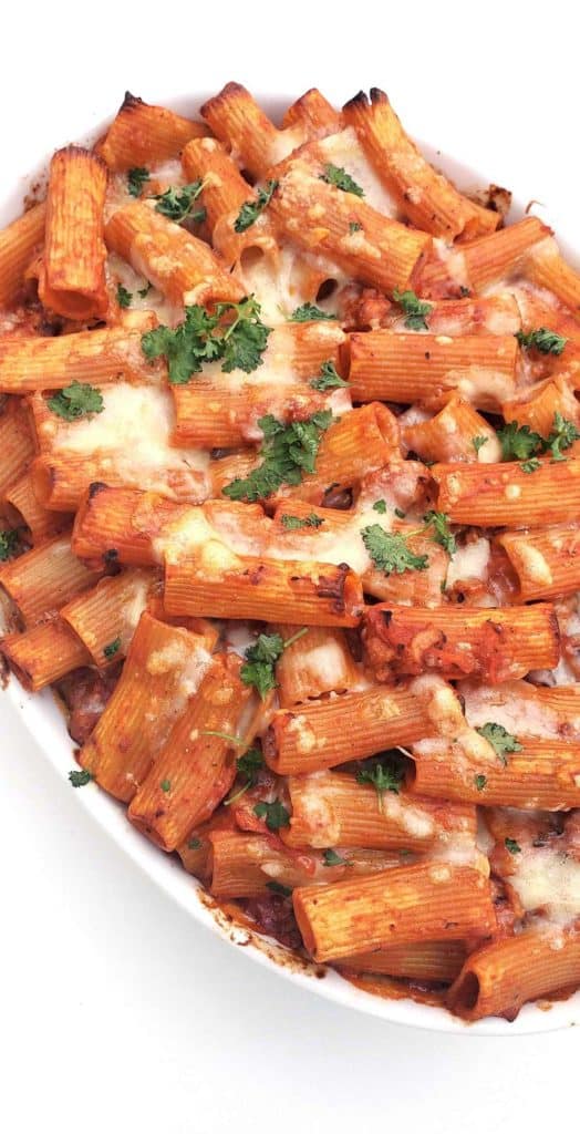 Rigatoni Al Forno in Dish