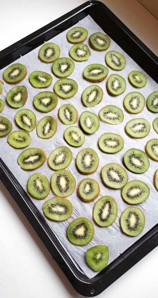 Kiwis on Cookie Sheet