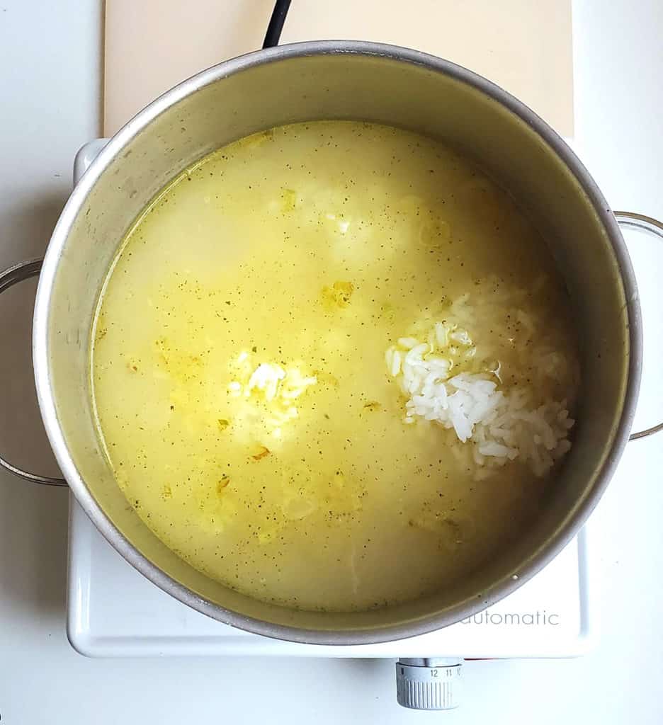 Cooking Salmon Congee with Rice