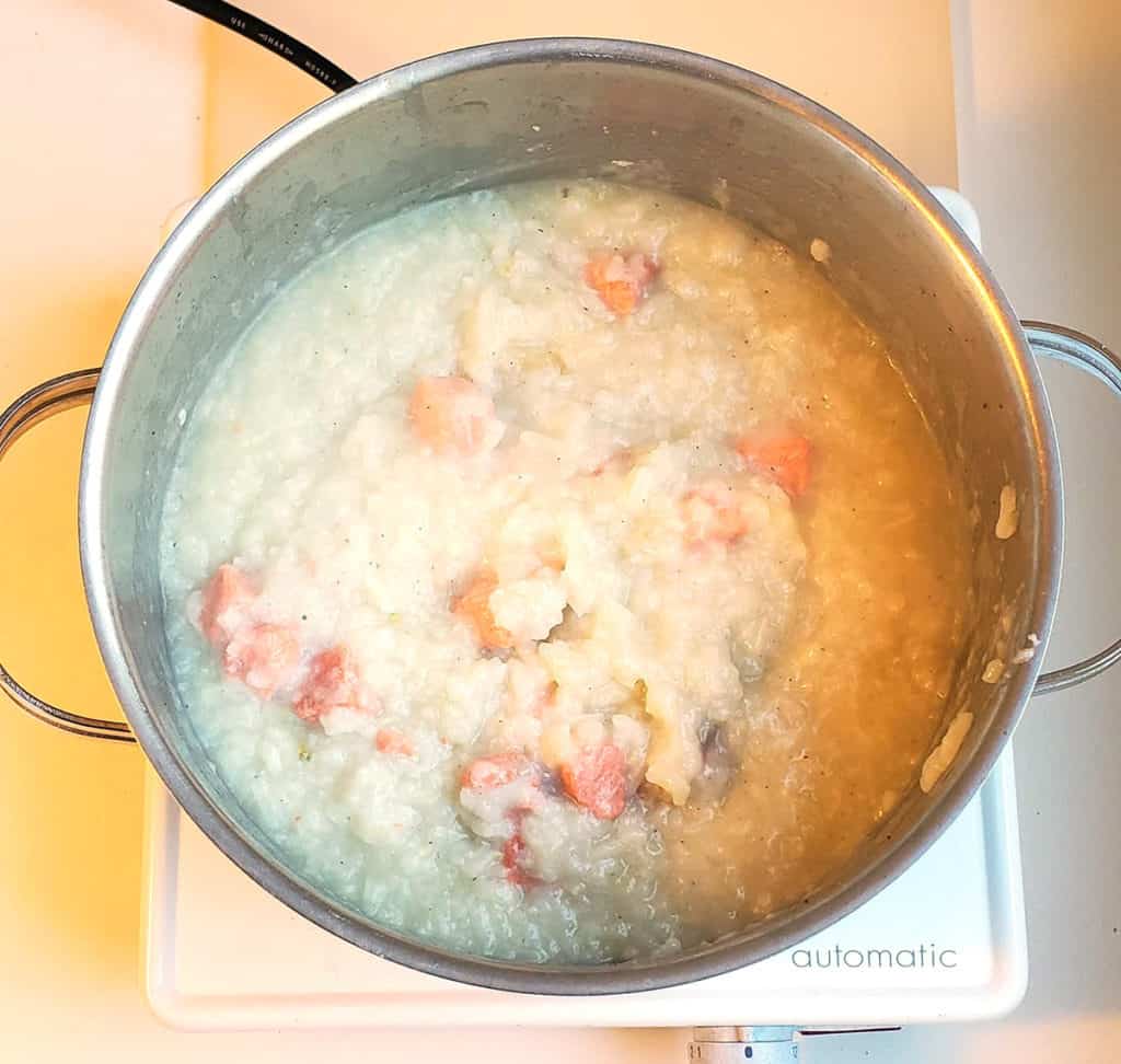 Salmon Congee in Pot