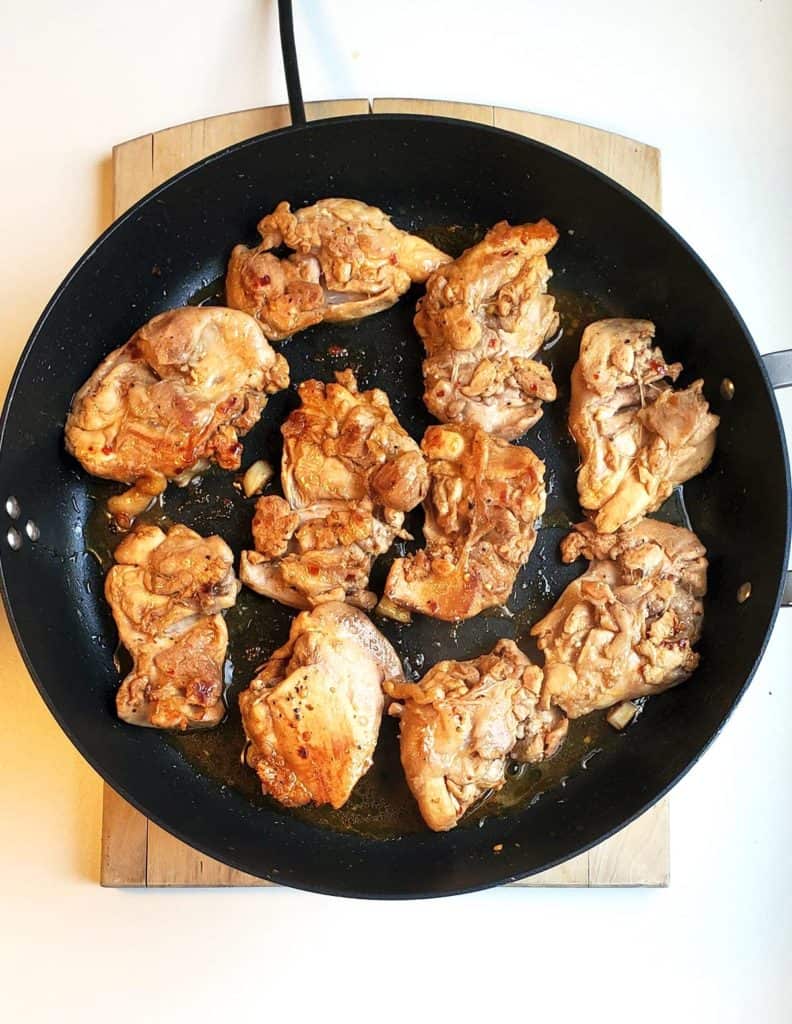 Spicy Adobo Chicken in Pan