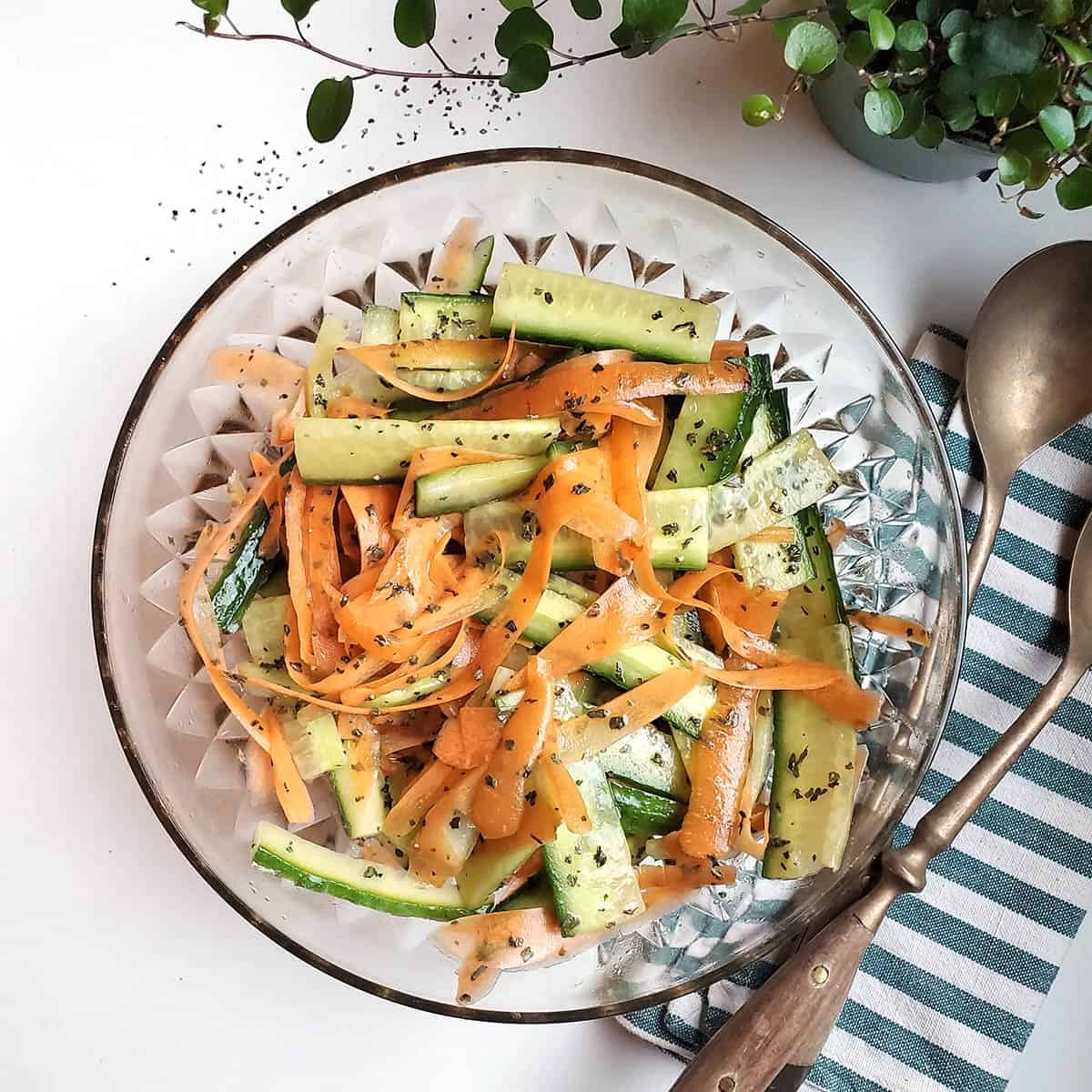 Finished Bowl of Raw Carrot Salad