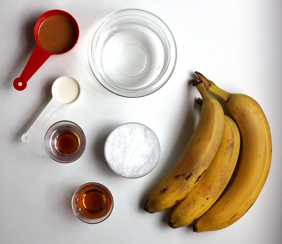 Ingredients for Salted Caramel Nice Cream